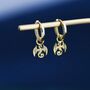 Sterling Silver Dragon Huggie Hoop Earrings, thumbnail 4 of 12