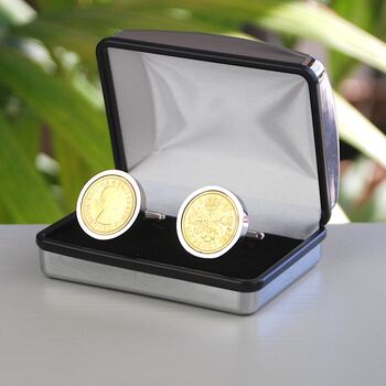 Luxury Sixpence Coin Cufflinks 1947 1967, 6 of 7