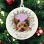 Personalised Christmas Yorkshire Terrier Break Through, thumbnail 3 of 10
