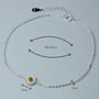 Sterling Silver Daisy Charm Anklet, thumbnail 6 of 7