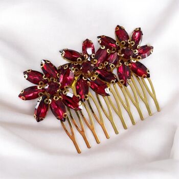 Wine Red Festive Hair Comb, 8 of 8
