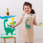 Personalised Dinosaur Craft Kids Apron, thumbnail 1 of 12