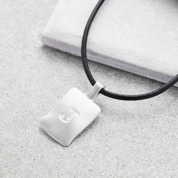 Men's Personalised Leather Initial Necklace, 7 of 10