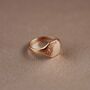 George Sterling Silver Signet Pinky Ring Gold Plated, thumbnail 1 of 7