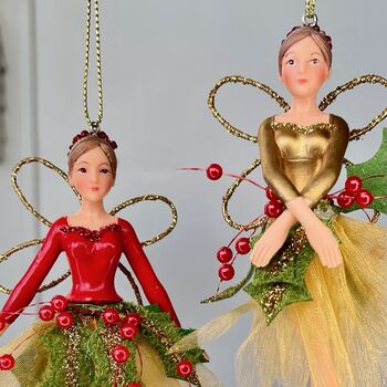 Christmas Woodland Fairy Tree Decoration, 2 of 2