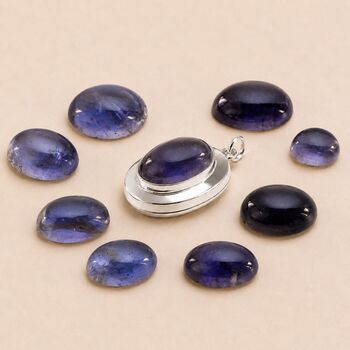 Personalised Sterling Silver Iolite Gemstone Photo Locket Necklace, 3 of 6