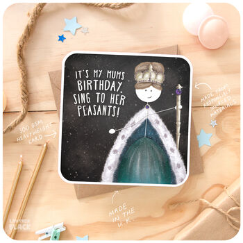 Sing To Her Peasants Funny Queen Happy Birthday Card Mum Mother, 2 of 6