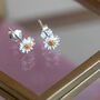Spring Daisy Sterling Silver Stud Earrings, thumbnail 3 of 6
