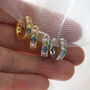 Pastel Stone Textured Hoop Earrings, thumbnail 4 of 8