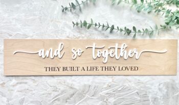 Personalised Wall Art Home Sign And So Together, 4 of 4