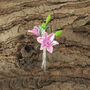 Lily Pink Flower Bouquet Brooch, thumbnail 1 of 4