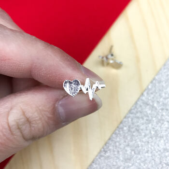Heart Beat Earrings For Nurse In Gift Tin, 3 of 8