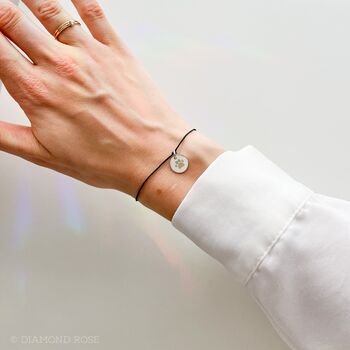 Cat Mum Wish Bracelet – Sterling Silver Charm And Silk Cord, 7 of 7