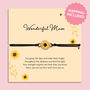 Wonderful Mum Sunflower Bracelet, thumbnail 1 of 7