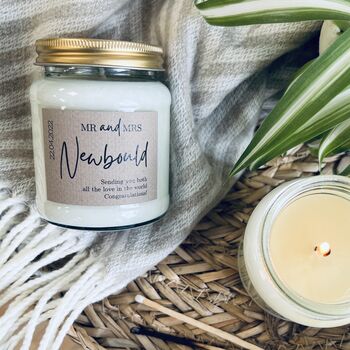 Personalised 'Wedding' Soy Scented Candle, 5 of 7