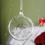 Personalised Snowflake Glass Christmas Bauble, thumbnail 4 of 10