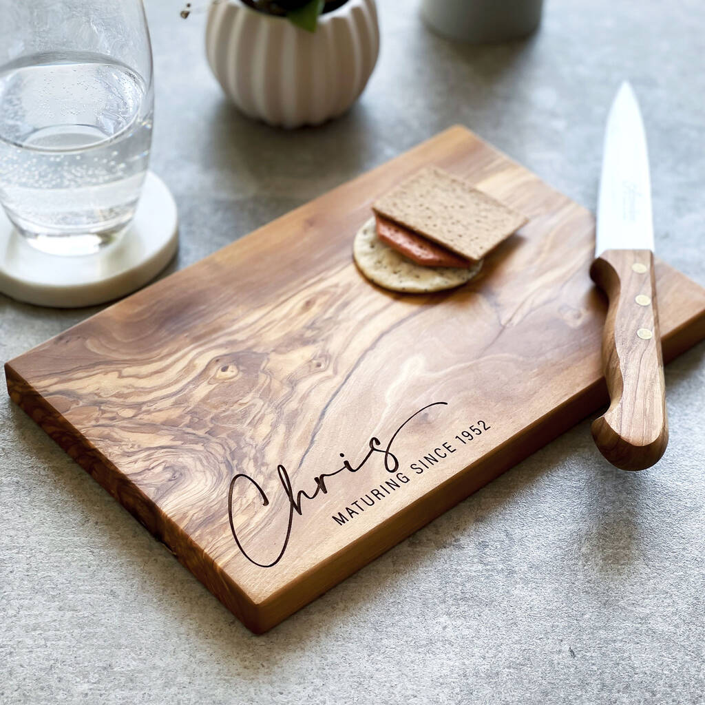 Personalised Italian Olive Wood Cheese Board, 1 of 5