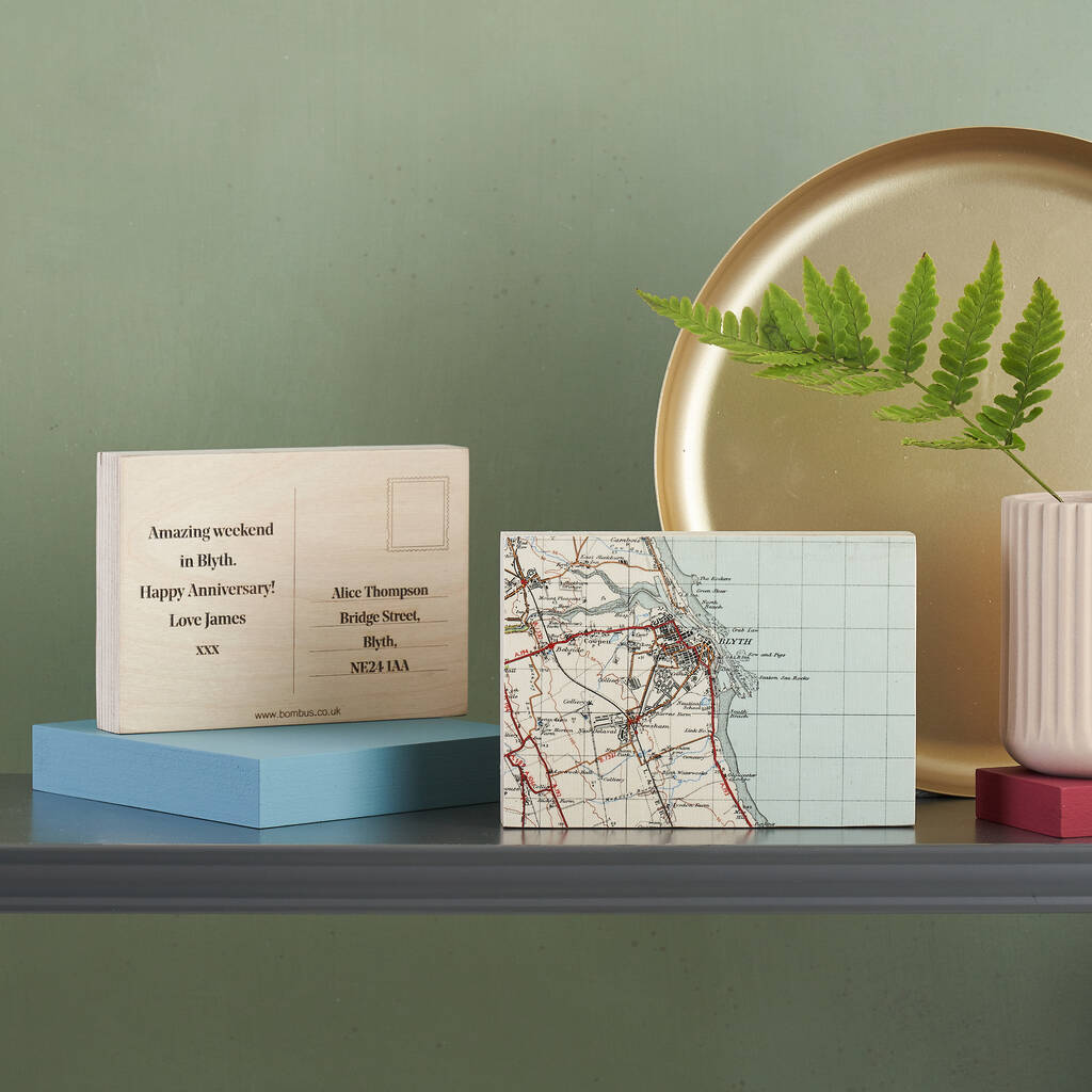 Bespoke Map Postcard Letterbox Gift By Bombus