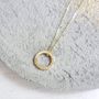 Teeny Tiny Gold Circle Necklace, thumbnail 4 of 7
