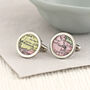 Personalised Vintage Round Map Cufflinks, thumbnail 2 of 7