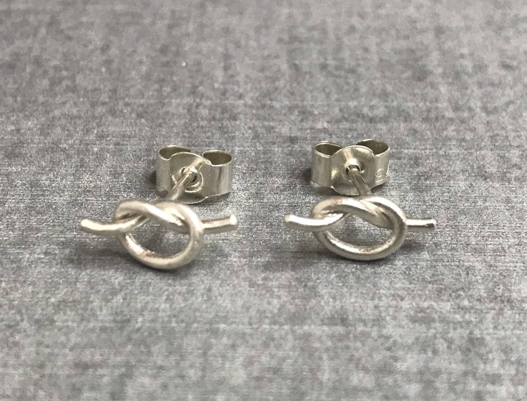 Sterling Silver Knot Stud Earrings By Kirsty Taylor Goldsmiths ...