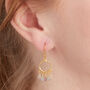 Pastel Sapphire Beaded Hoops Gold Vermeil Earrings, thumbnail 1 of 7