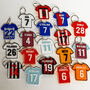 Personalised Football Shirt Keyring, thumbnail 2 of 3
