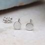 Tiny Sterling Silver Disc Stud Earrings, thumbnail 5 of 10