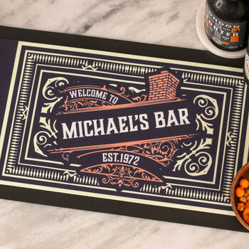 Personalised Brewery Bar Runner Gift For Dad's Home Bar, 3 of 7