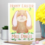 Personalised Bunny Teacher Easter Card, thumbnail 2 of 4