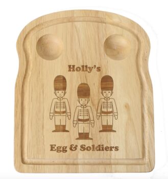 Personalised Soldiers Egg And Toast Board, 3 of 3