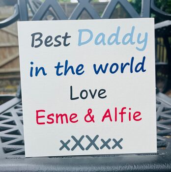 Personalised Fathers Day Card Showing Dad Or Daddy, 2 of 2