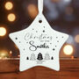 Personalised Family White Porcelain Star Bauble Christmas Tree Decoration, thumbnail 1 of 4