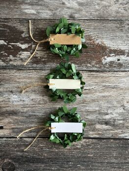 Handmade Mini Wreaths Table Place Cards Set Of Four, 2 of 4