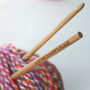Personalised Happy Place Bamboo Crochet Hook, thumbnail 1 of 4