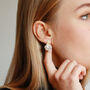 Keshi Pearl Cluster Stud Earrings In A Gift Box, thumbnail 3 of 12