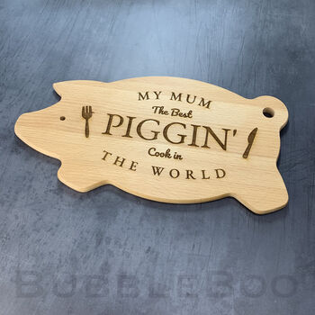 Personalised Pig Shaped Chopping Board, 2 of 5