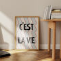 C'est Lie Vie French Retro Giclée Art Print, thumbnail 6 of 7