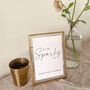 Wedding Sparkler Sign A6 Wedding Print, thumbnail 5 of 7