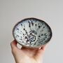 Handmade Pottery Brown Blue Cereal Bowl, thumbnail 2 of 9