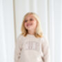 Child's Varsity Style Mini Embroidered Sweatshirt Jumper, thumbnail 6 of 7