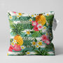 Tropical Cushion Cover With Floral, Leafy And Pineapple, thumbnail 1 of 7