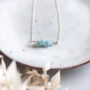 Sterling Silver Aquamarine Birthstone Necklace, thumbnail 2 of 6