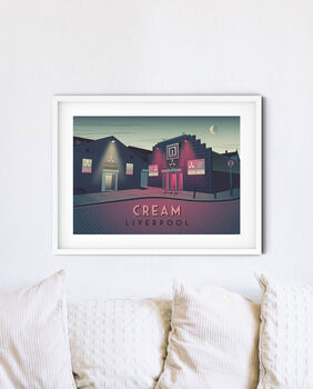 Cream Liverpool Nightclub Travel Poster Art Print, 3 of 8