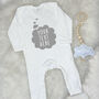 'Baby's Thoughts' Personalised Baby Rompersuit, thumbnail 2 of 6