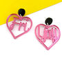 'Fri Yay' Mirrored Acrylic Slogan Earrings, thumbnail 8 of 8