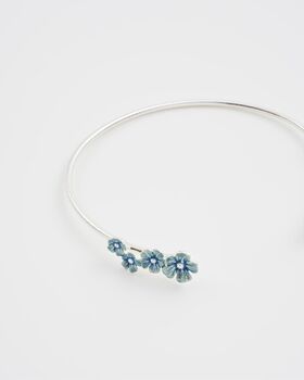 Forget Me Not Silver Bangle, 3 of 6