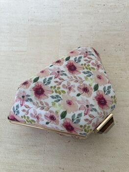 Multicoloured Handcrafted Statement Floral Pearl Mirror Clutch, 5 of 11