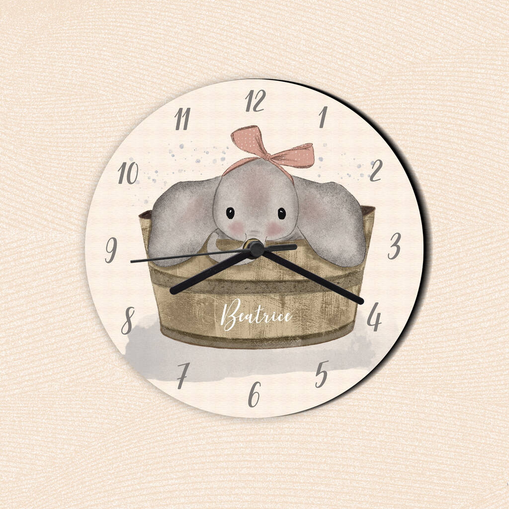 Elephant Nursery Clock, 1 of 4
