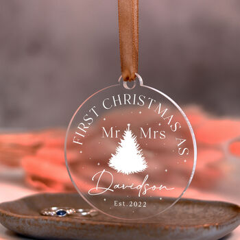 Personalised First Christmas Married 2022 Bauble, 6 of 11